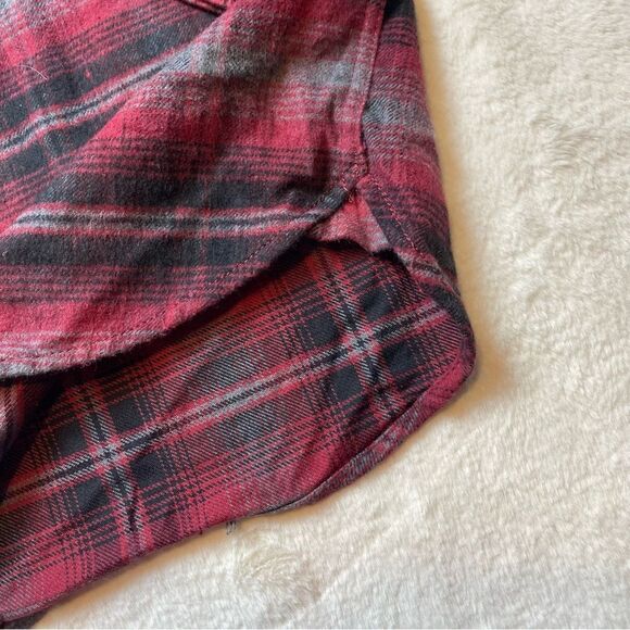 Jachs Brawny Flannel Red Black Gray Plaid Shirt Size XL - Picture 7 of 10
